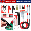 23Pcs Multimeter test leads Kit Silicone Sonbe Clips Alligator Banana Plug Tool