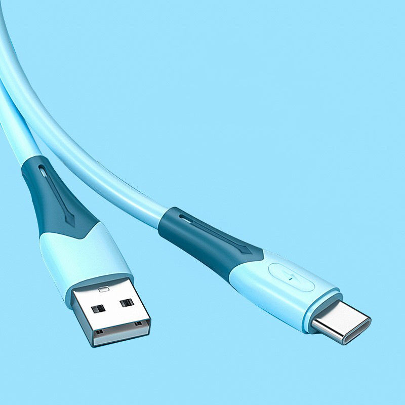 Câble de données en silicone liquide Jane Type-C adapté pour téléphone mobile sur ligne de charge rapide Hua