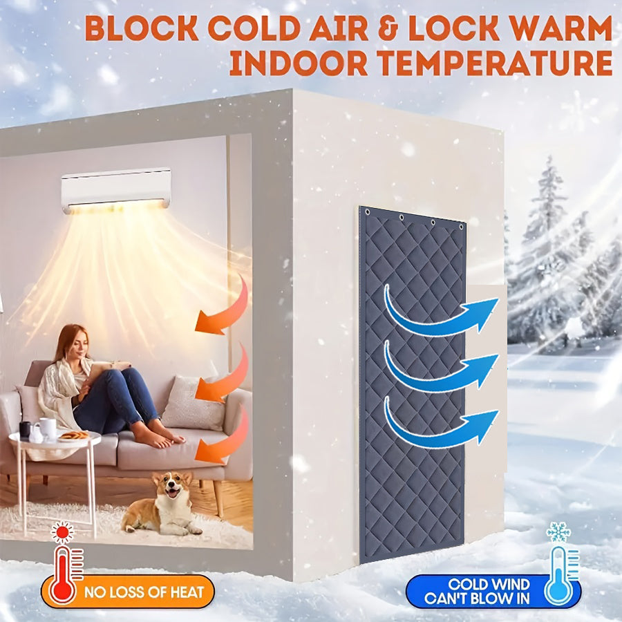 Winter quilted magnetic door curtain