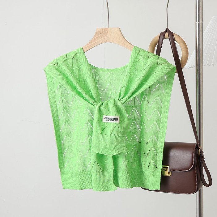 Châle chaud rayé tricoté pour vêtements de dessus