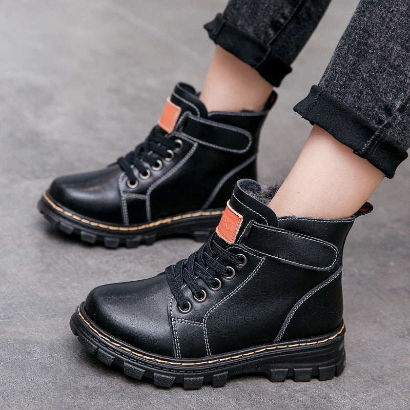 Bottes pour enfants de style britannique pour l'automne et l'hiver