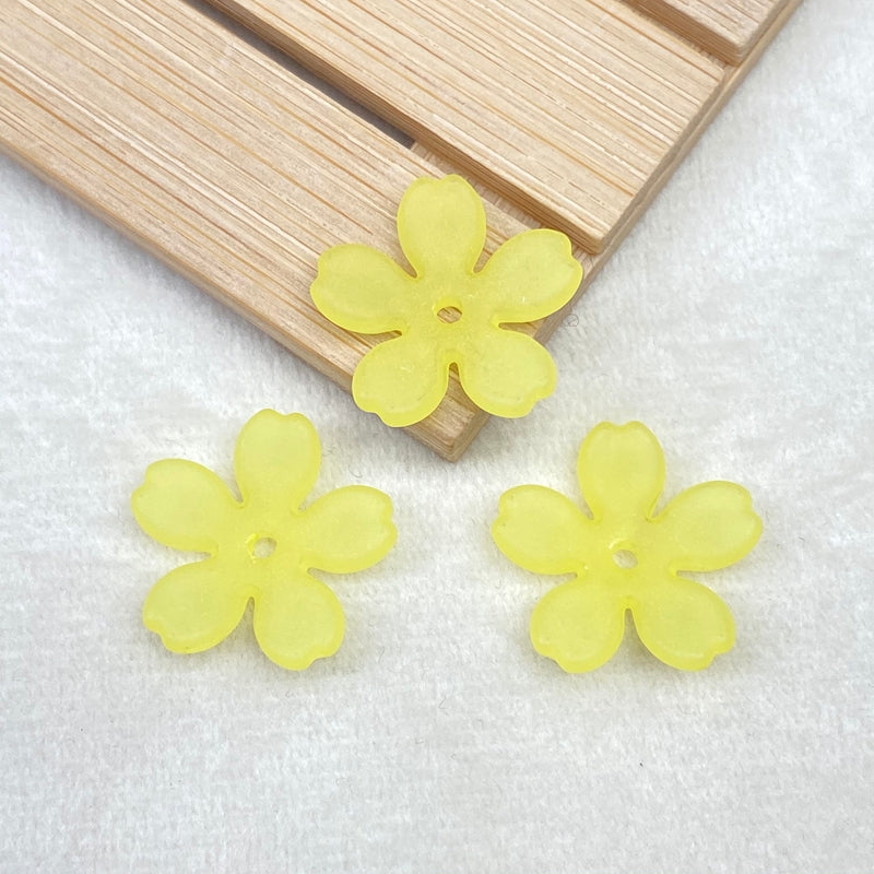 Perles 5-Petal Acrylique Matte