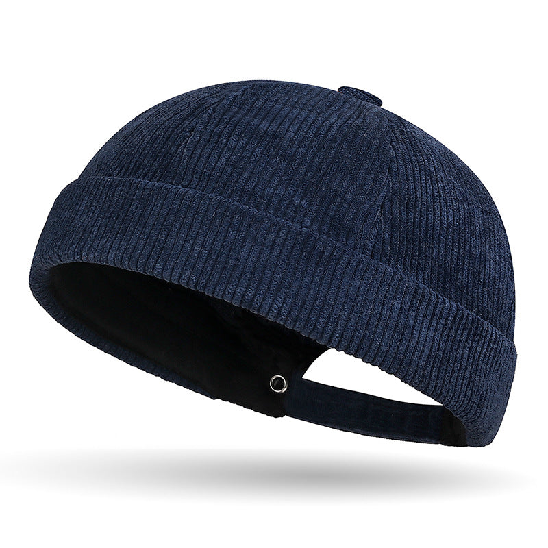 Chapeau de seau Corduroy Corduroy de couleur solide d'automne et d'hiver