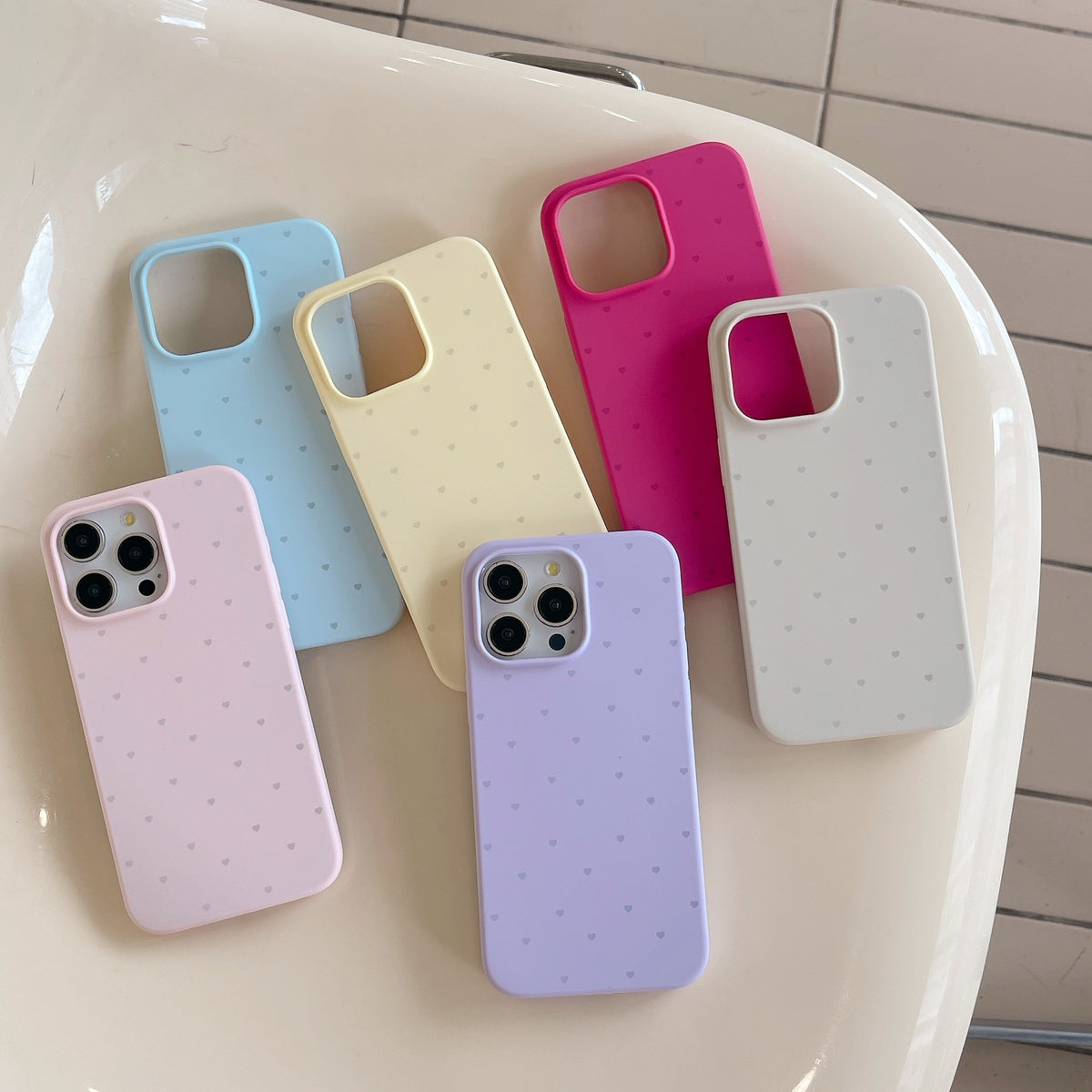 Phone Case Love Coeur Silicone liquide Buck Résistance