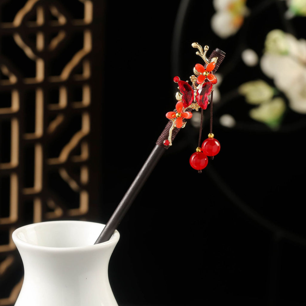 Épin à cheveux en bois de style chinois pour Updos