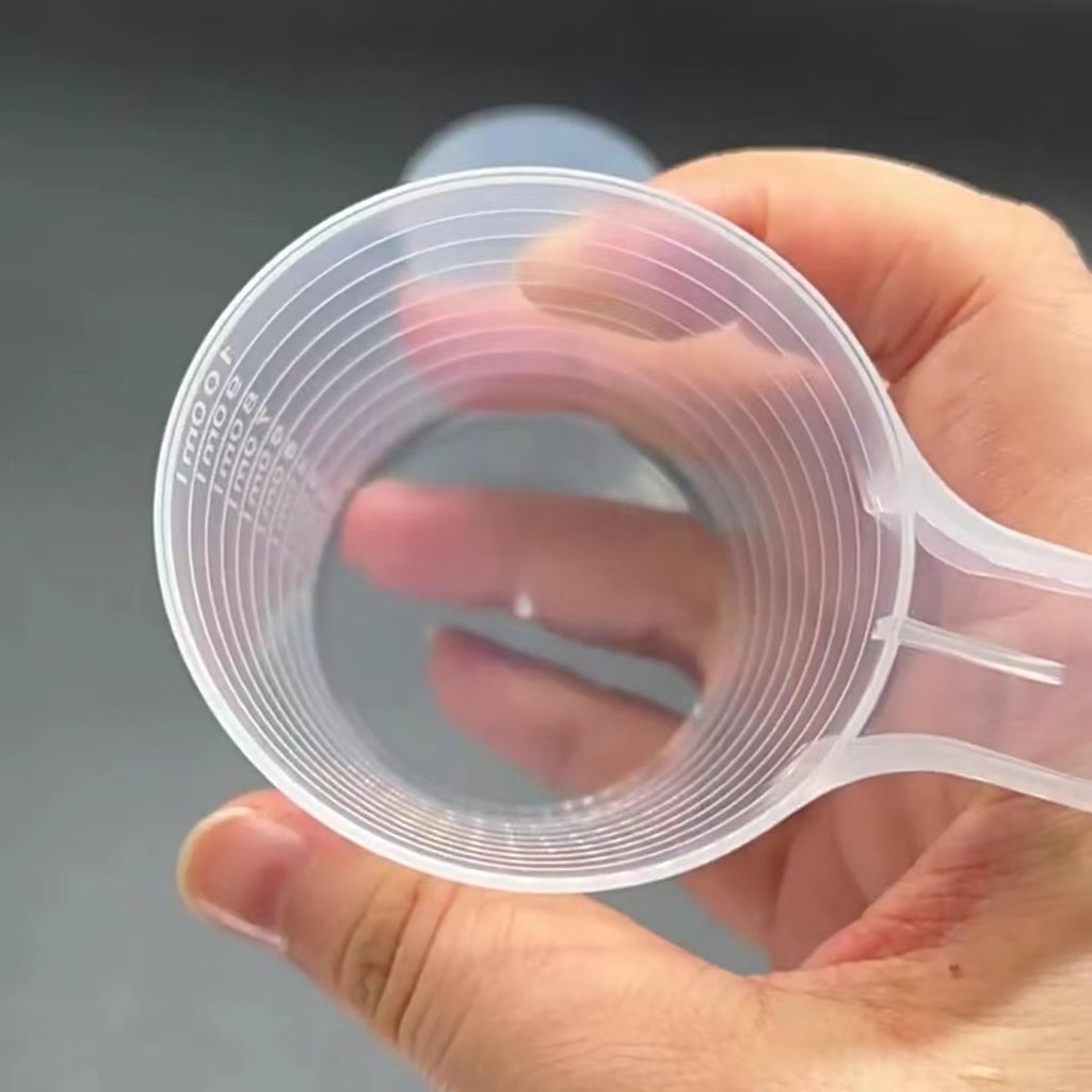 Milliliter liquide transparent en plastique de mesure pour poudre de lait