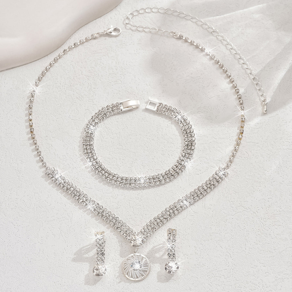 Ensemble de bijoux femmes V-forme Sunburst 3Pcs