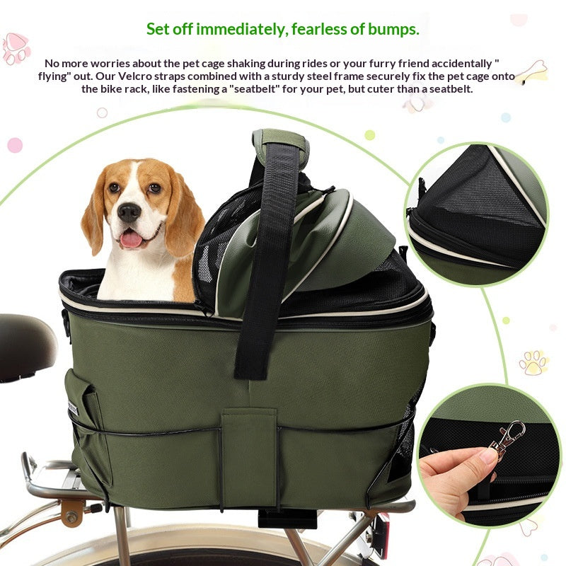 Panier d'animaux pour bicyclettes monté à l'arrière