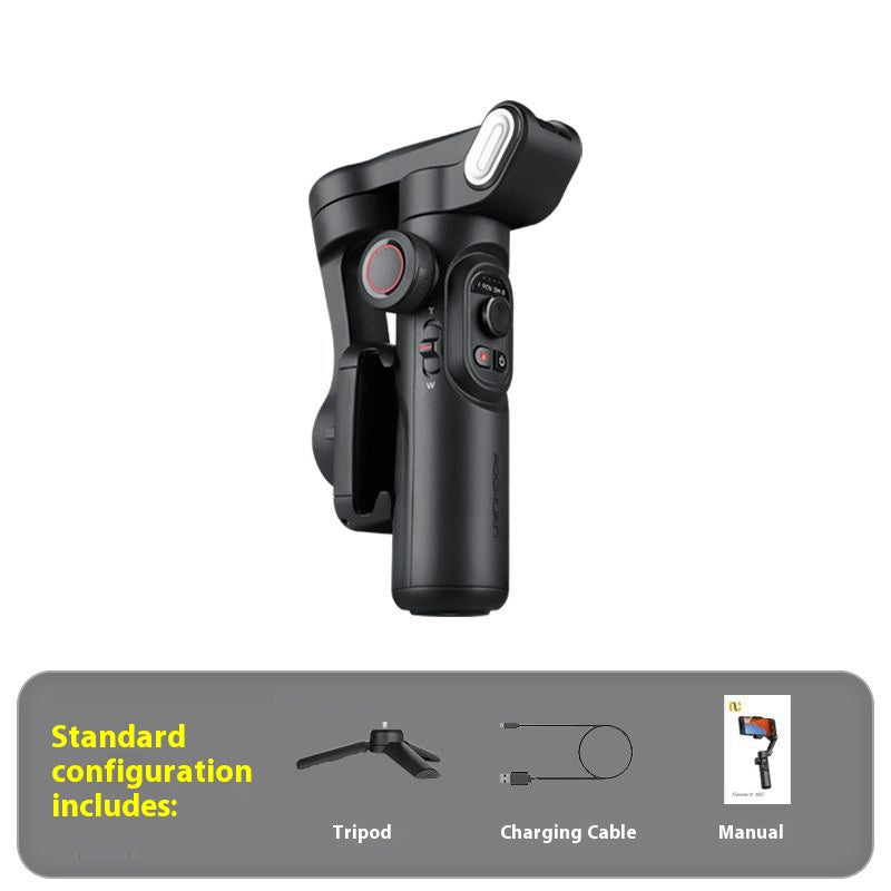 Selfie Trois axes Anti-shake Tripod main tête stabilisateur téléphone mobile