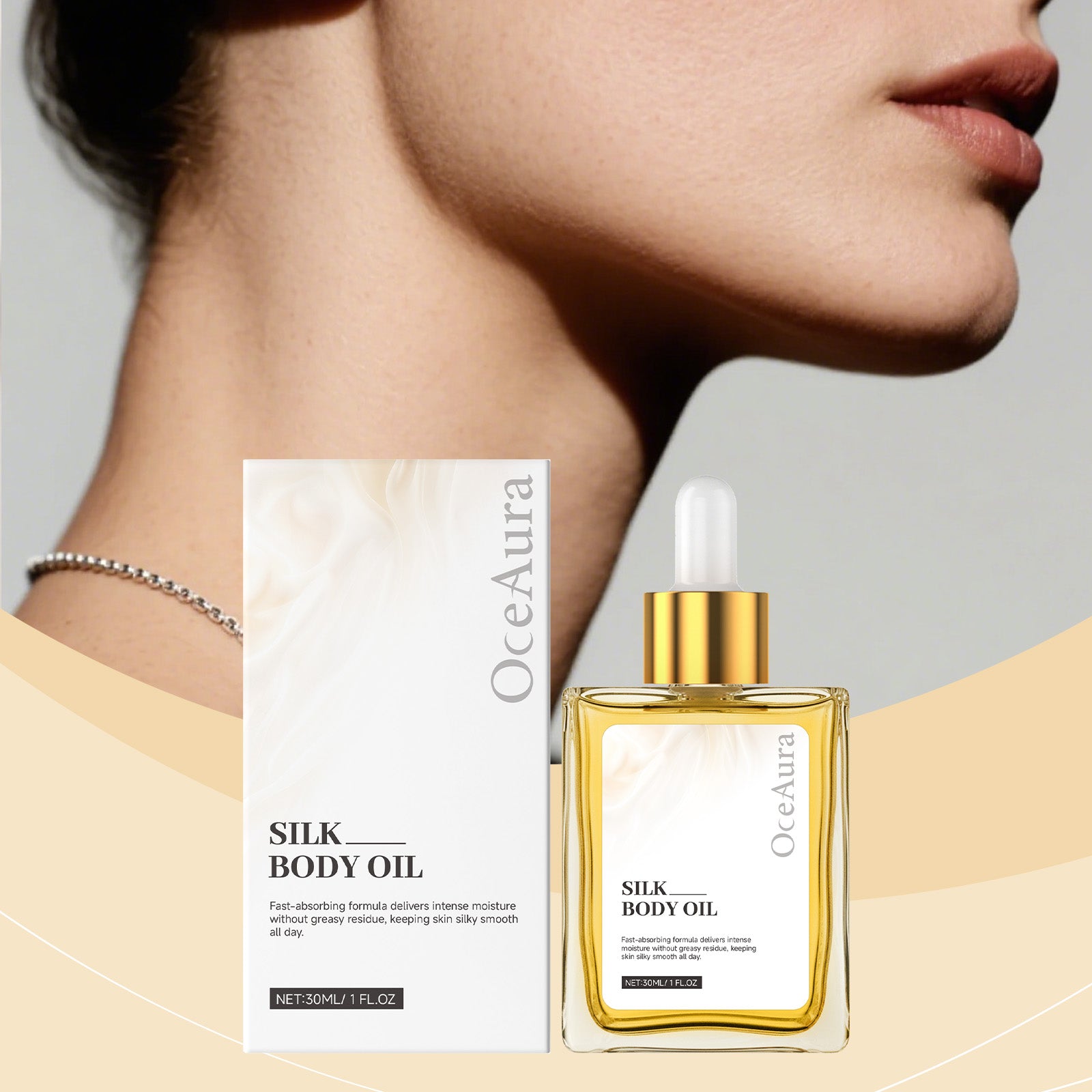 30ml-boîte de Soie Adoucissant Huile essentielle du corps