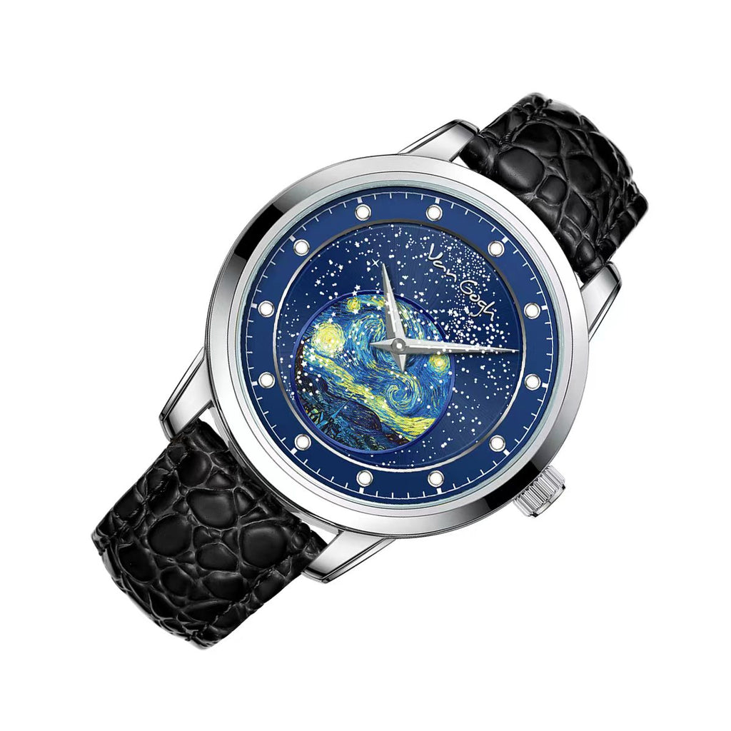 Van Gogh Quartz Wrist Watch La série de nuit étoilée
