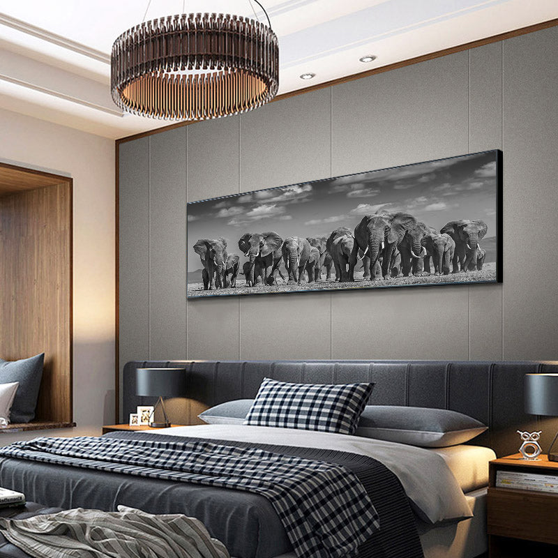 Mural d'Afrique Noire Et des éléphants