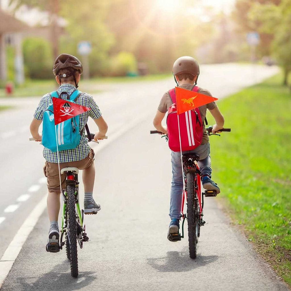 Set de drapeau réfléchissant de vélo – 2 modèles comprenant 5 pôles pour une meilleure visibilité pendant le cycle