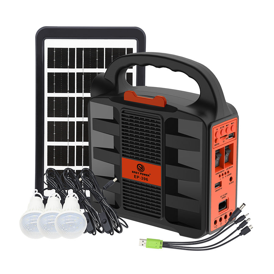Générateur solaire avec Bluetooth noir et orange