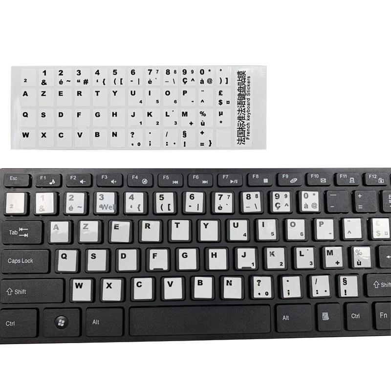 Stickers Clavier Smooth Français Russe Arabe