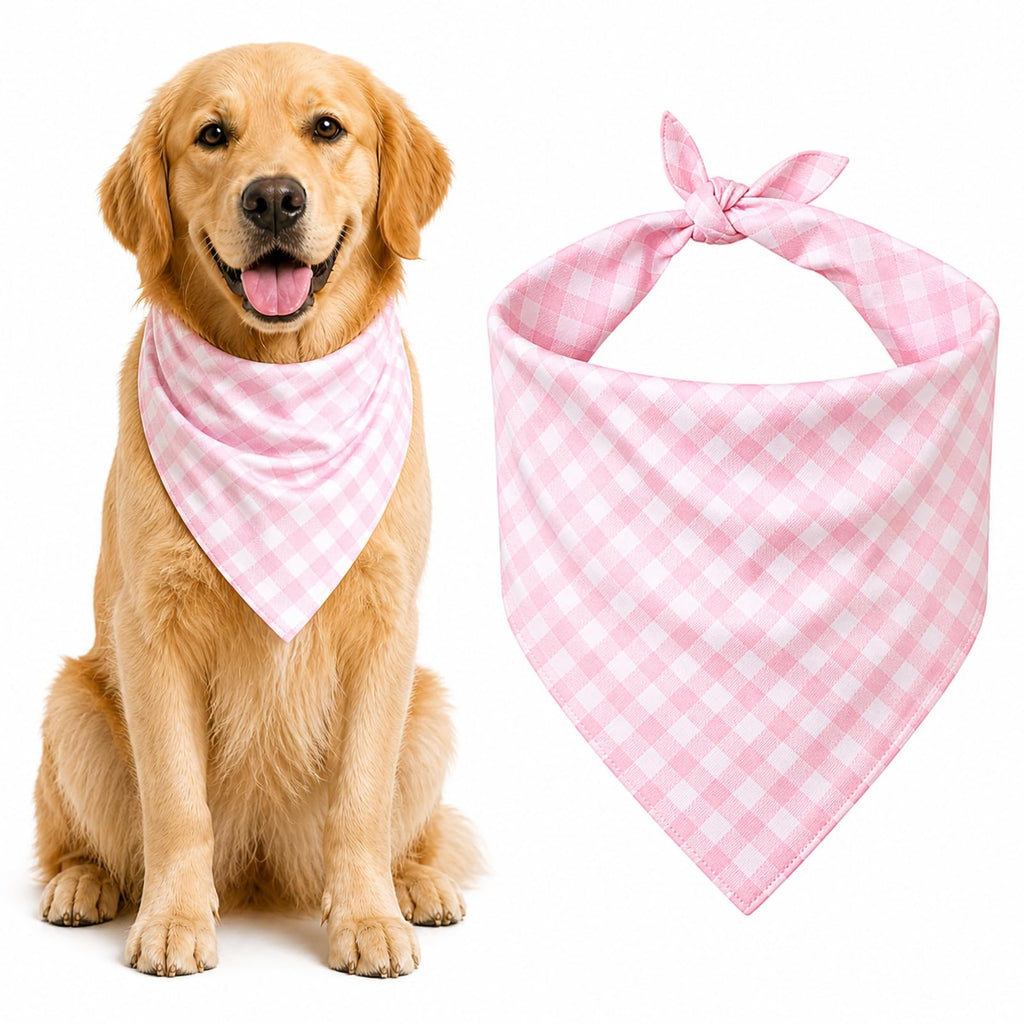 Bleu & Blanc Plaid Dog Bandana 1 Pack