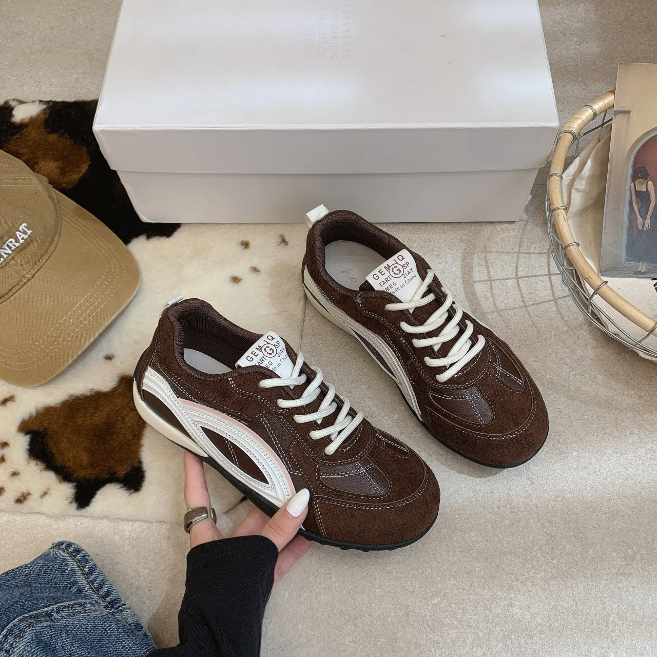 5cm Taille intérieure Augmenter Papa Chaussures Femmes Cuir véritable Chaussures d'été Vendre Allemand Tr