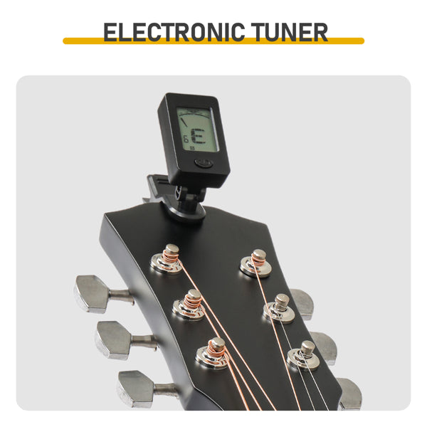Guitare acoustique noir mat de 41 pouces en forme de barrique avec choix