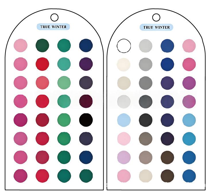 Palette couleur acrylique et carte d'analyse de couleur