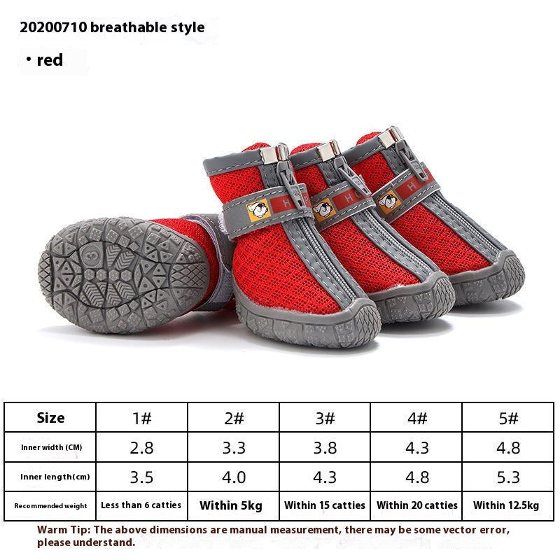 Chaussures pour chiens imperméables, antidérapantes, résistantes à l'usure