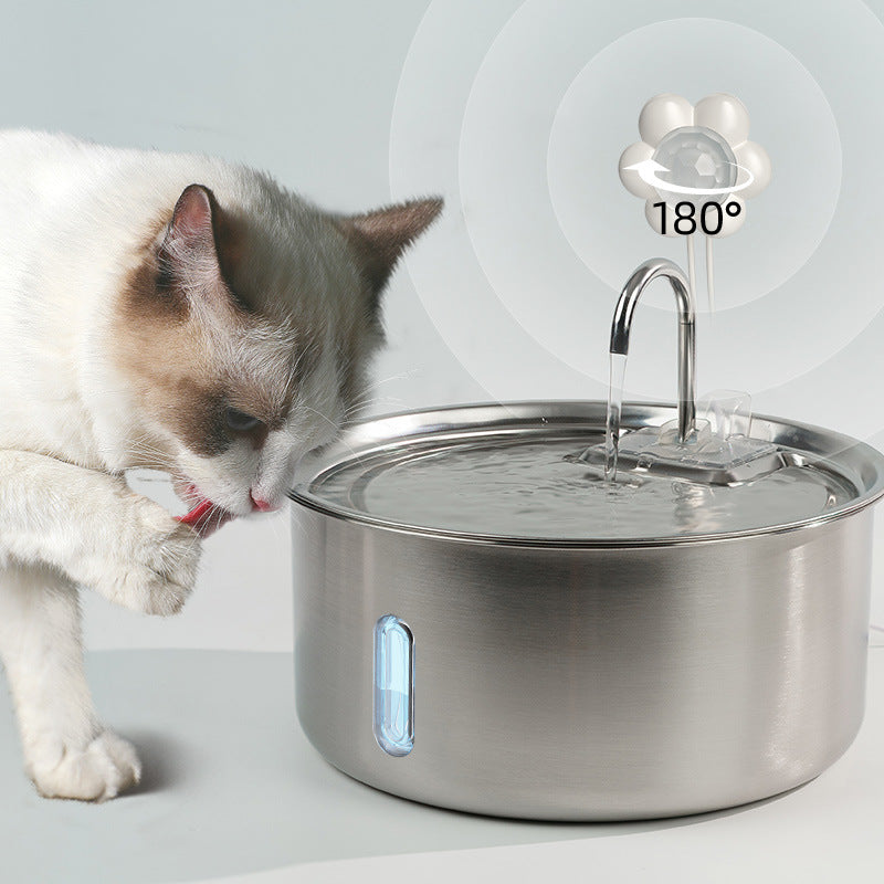 Distributeur d'eau pour animaux de compagnie en acier inoxydable