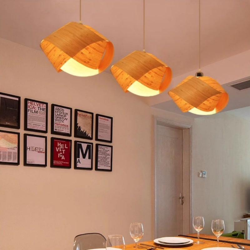 Lumière pendentif en bois pour le salon et la chambre