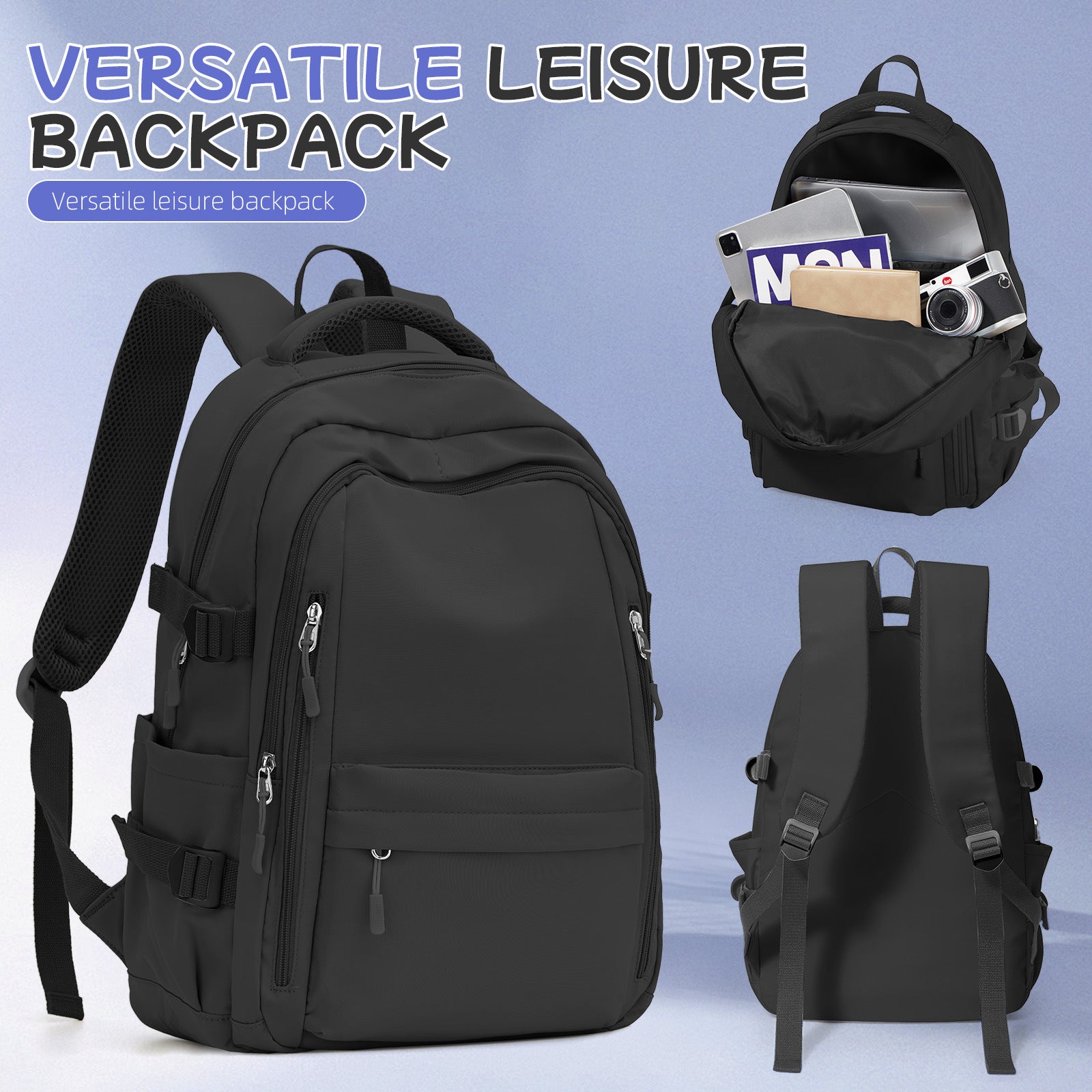 Sac à dos simple en nylon polyvalent