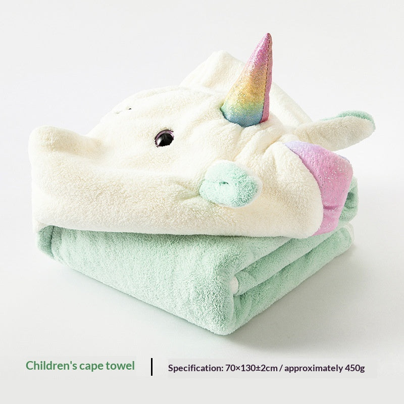 Peignoir Cartoon Peigne de Corail Serviette de bain absorbante pour enfants