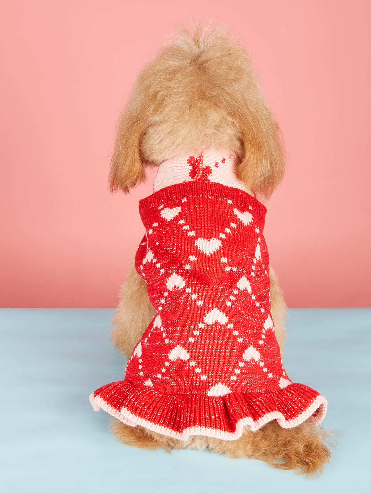 Petit chien sweater Hoodies Robe Hiver tricot mignon vêtements coeur Puppy vêtements