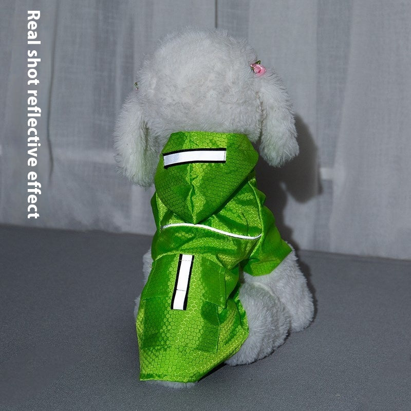 Manteau de pluie pour chien réflecteur imperméable imperméable à la neige pour petits chats chiots imperméable animaux de compagnie S