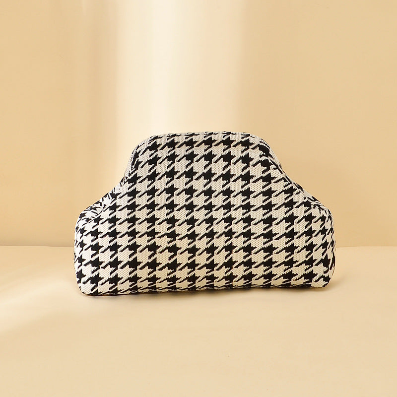 Clutch rayé de sac tricoté pour femmes