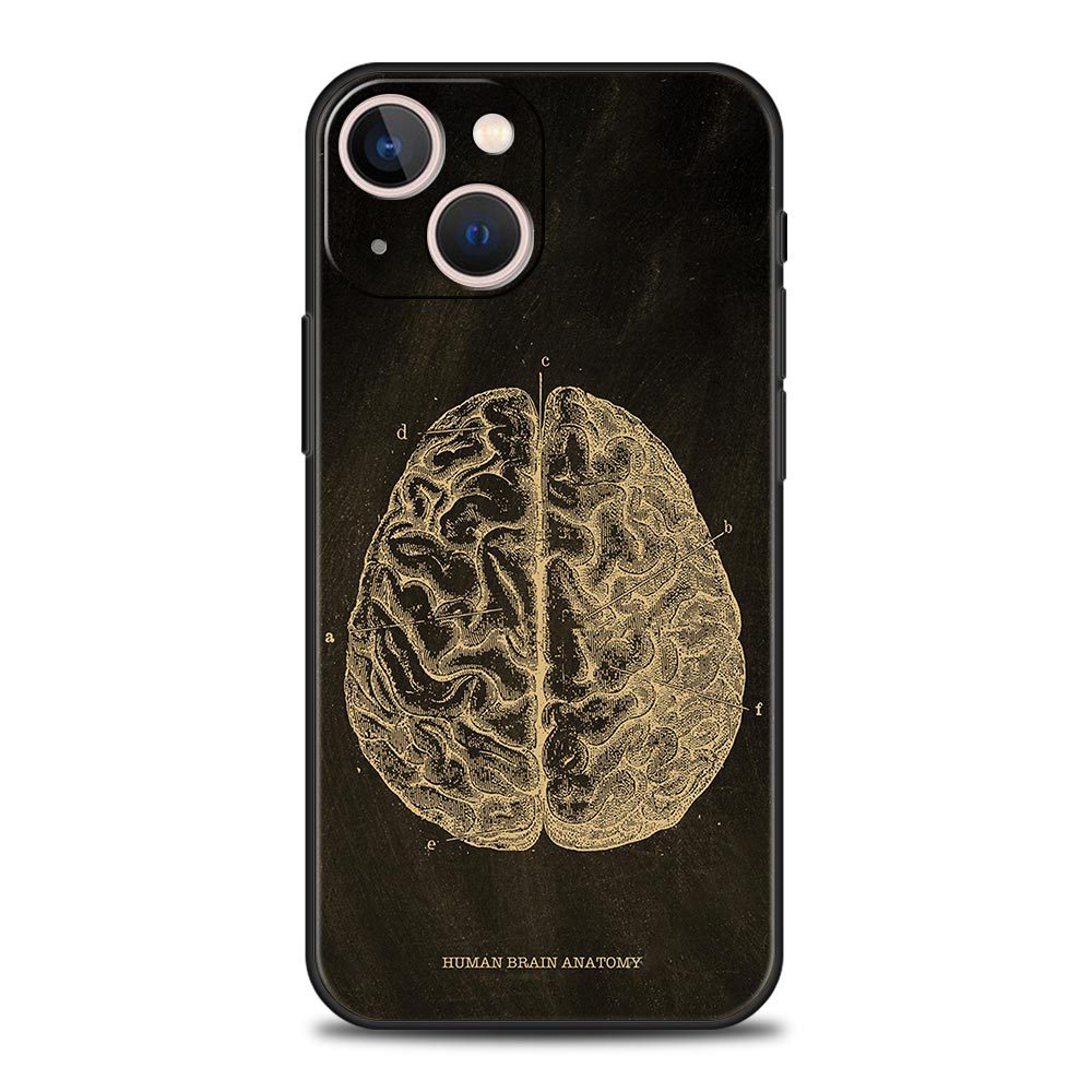 Cas de téléphone en forme de coeur du squelette anatomique