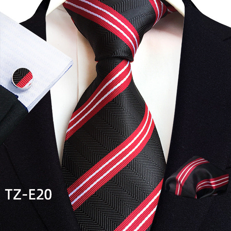 Paisley Tie Square Scarf Pocket Square Cufflinks Ensemble de trois pièces