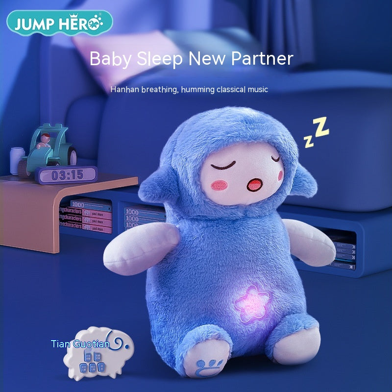 Cloak Man Lamb Toot bébé peluche poupée nouveau-né son et lumière jouets apaisants