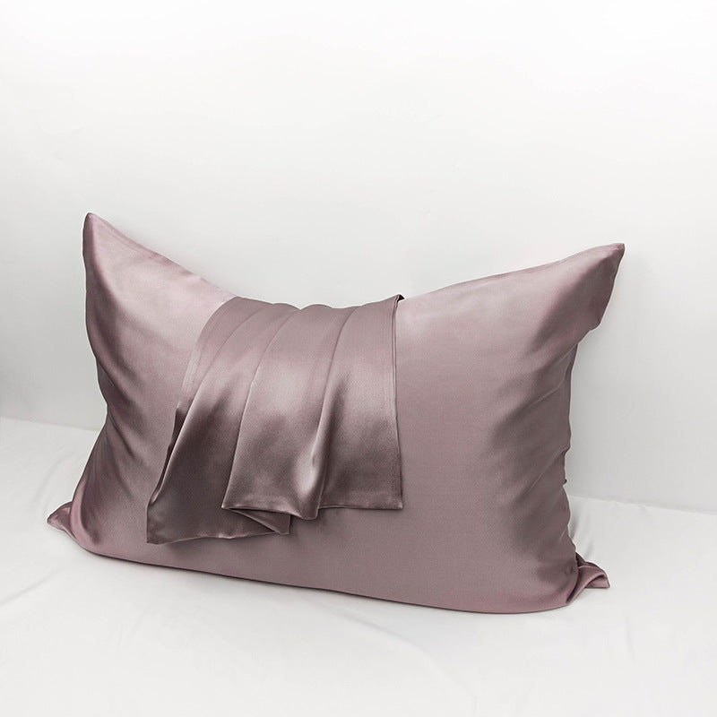Coussin en soie à double face polyvalent de couleur unie
