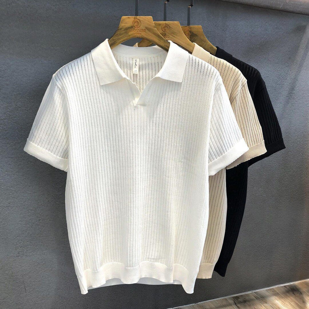 T-shirt à manches courtes avec motif diamant pour hommes