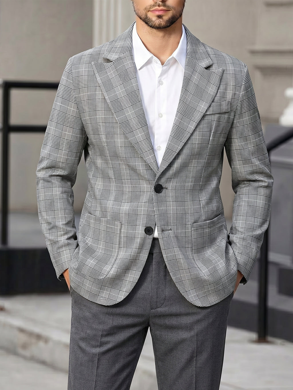 Veste homme à deux boutons avec grandes poches