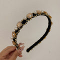 Baroque Full Diamond Pearl Bords minces Haute qualité Temperament Headband