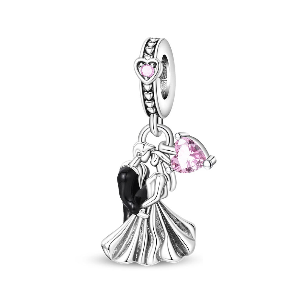 Pendentif romantique et bracelet perlé