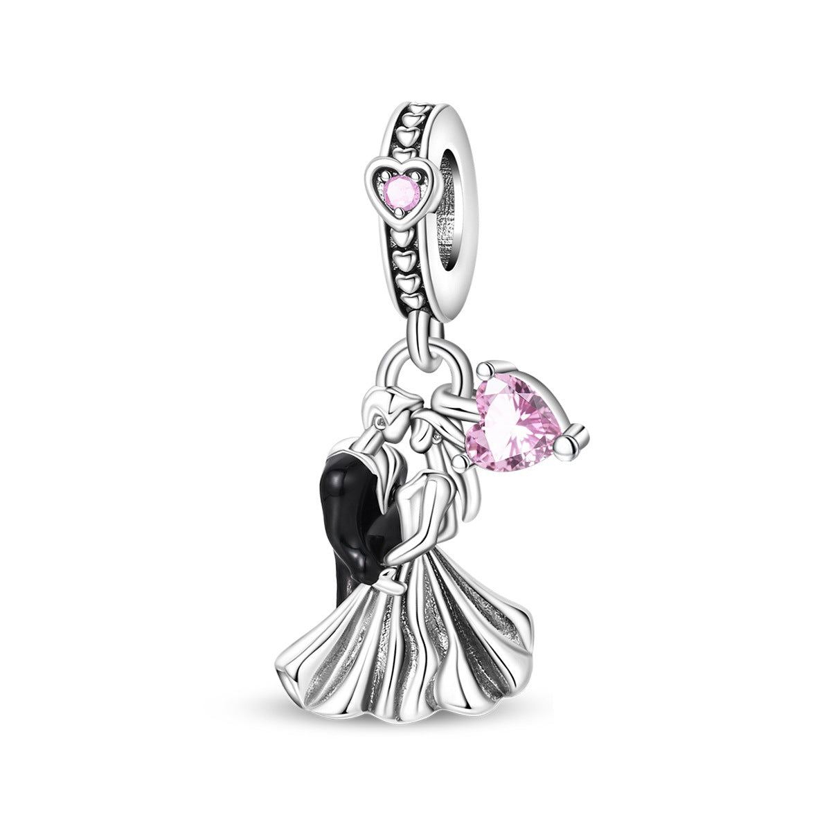 Pendentif romantique et bracelet perlé