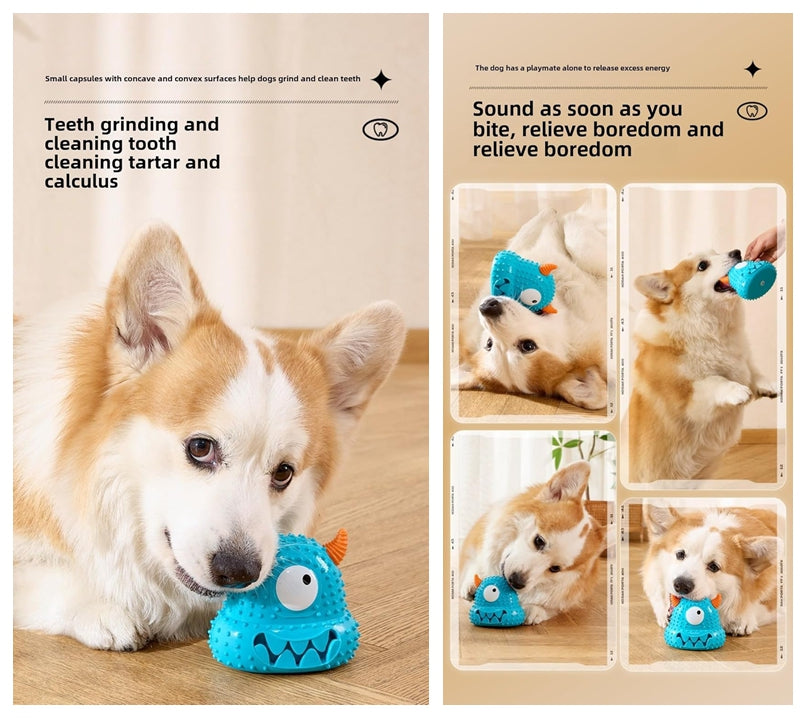 Interactive Dog Toy Play Toy Little Series Monster Vocal Dog Toys are Bite-Resistant