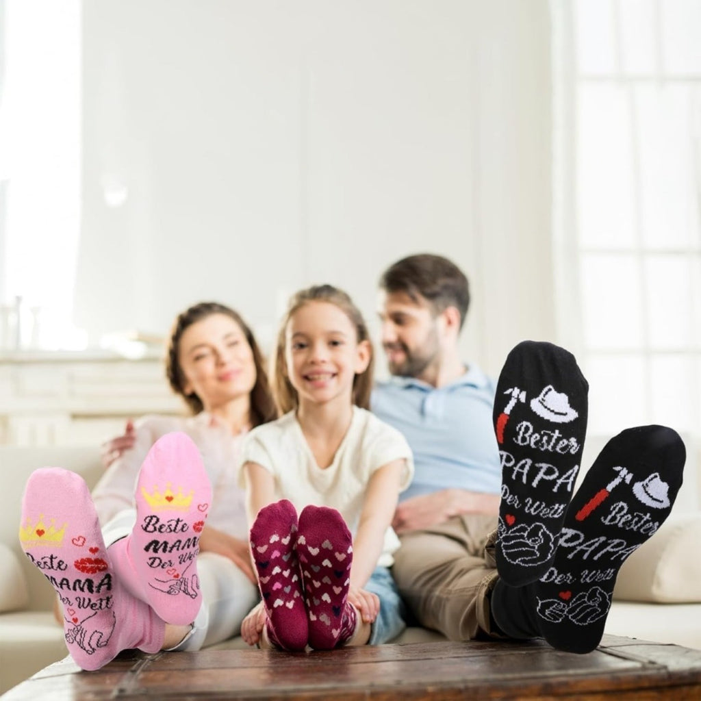 2 pairs of -- Best Mom and Dad slippers