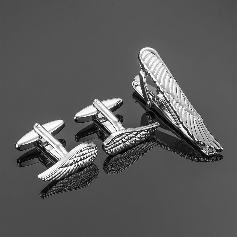 Clip en or argent noir Croix carré brossé