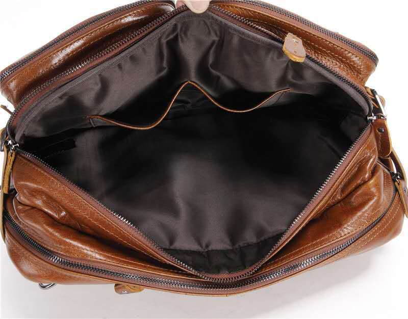 Sac en cuir importé de première couche multifonctionnel homme