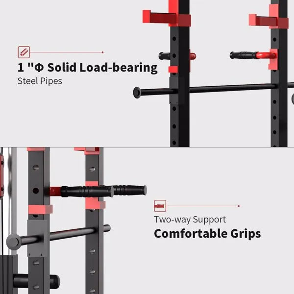 Power Cage Squat Rack Stands Équipement de gymnastique 1000-Pound Capacité Exercice olympique