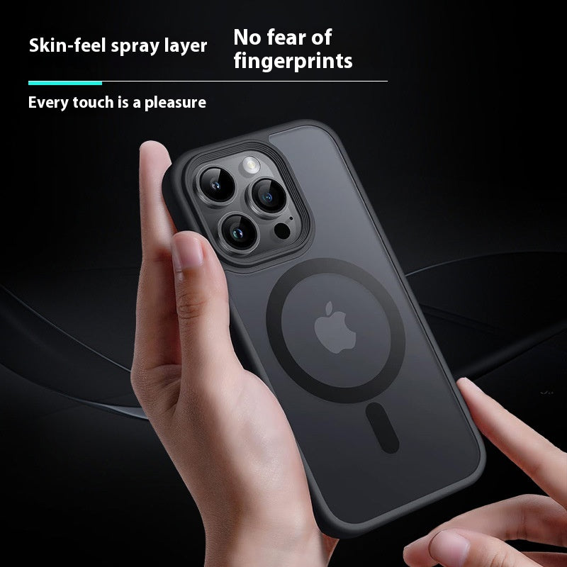 Coque de téléphone Peau givrée Feeling intérieur Airbag résistant à la chute Applicable Iphone15pro Max Mag