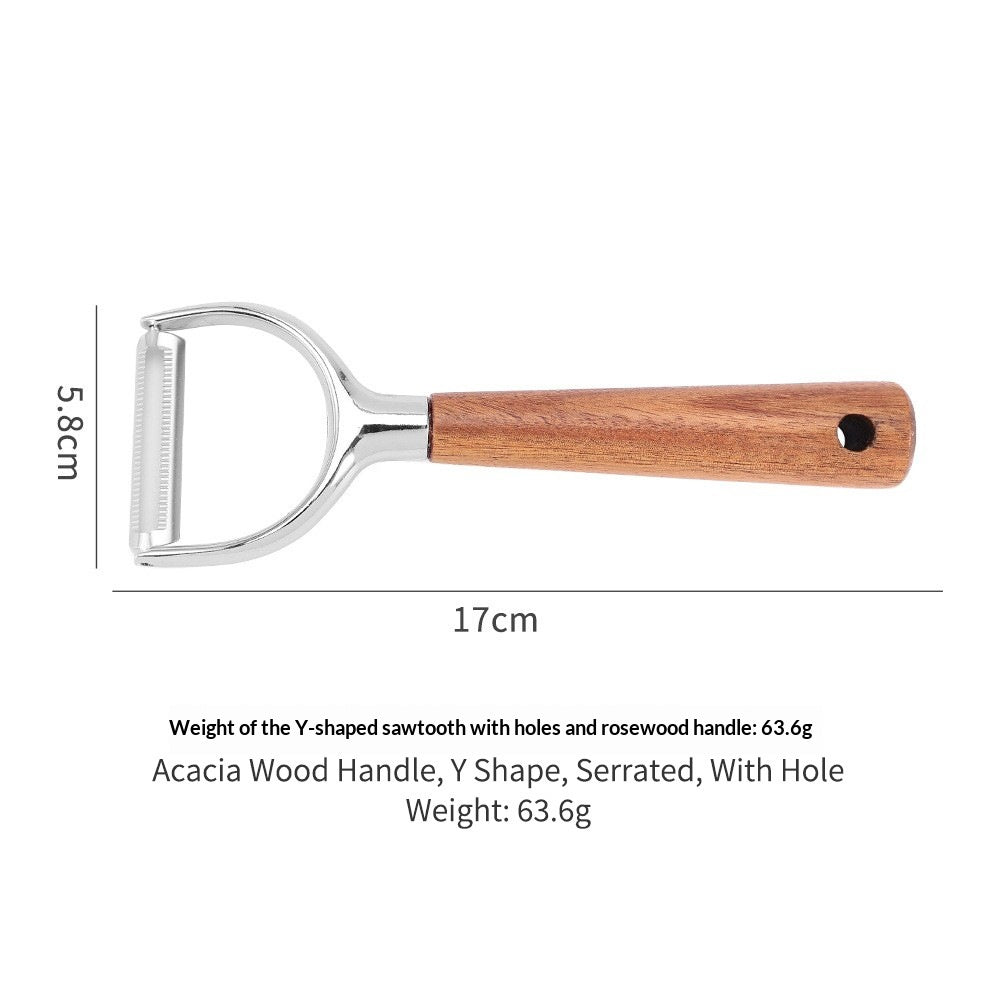 Peeler en acier inoxydable Acacia Wood