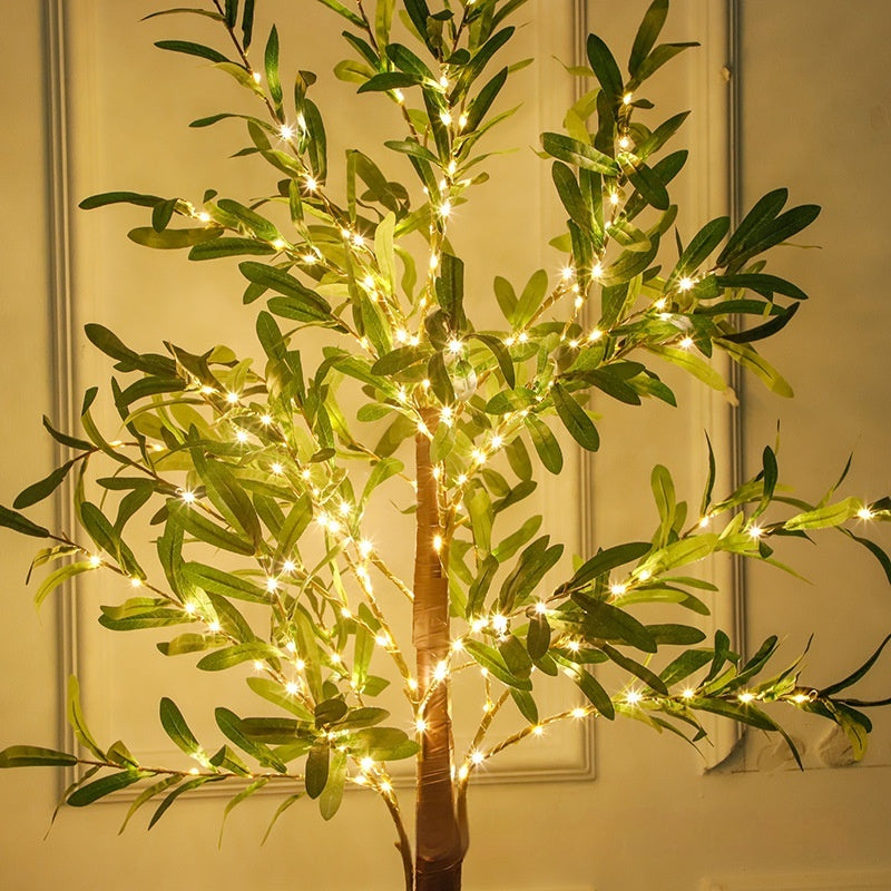 1.8m Simulation arbre feuille d'olive décoration jardin lampe d'arbre de paysage