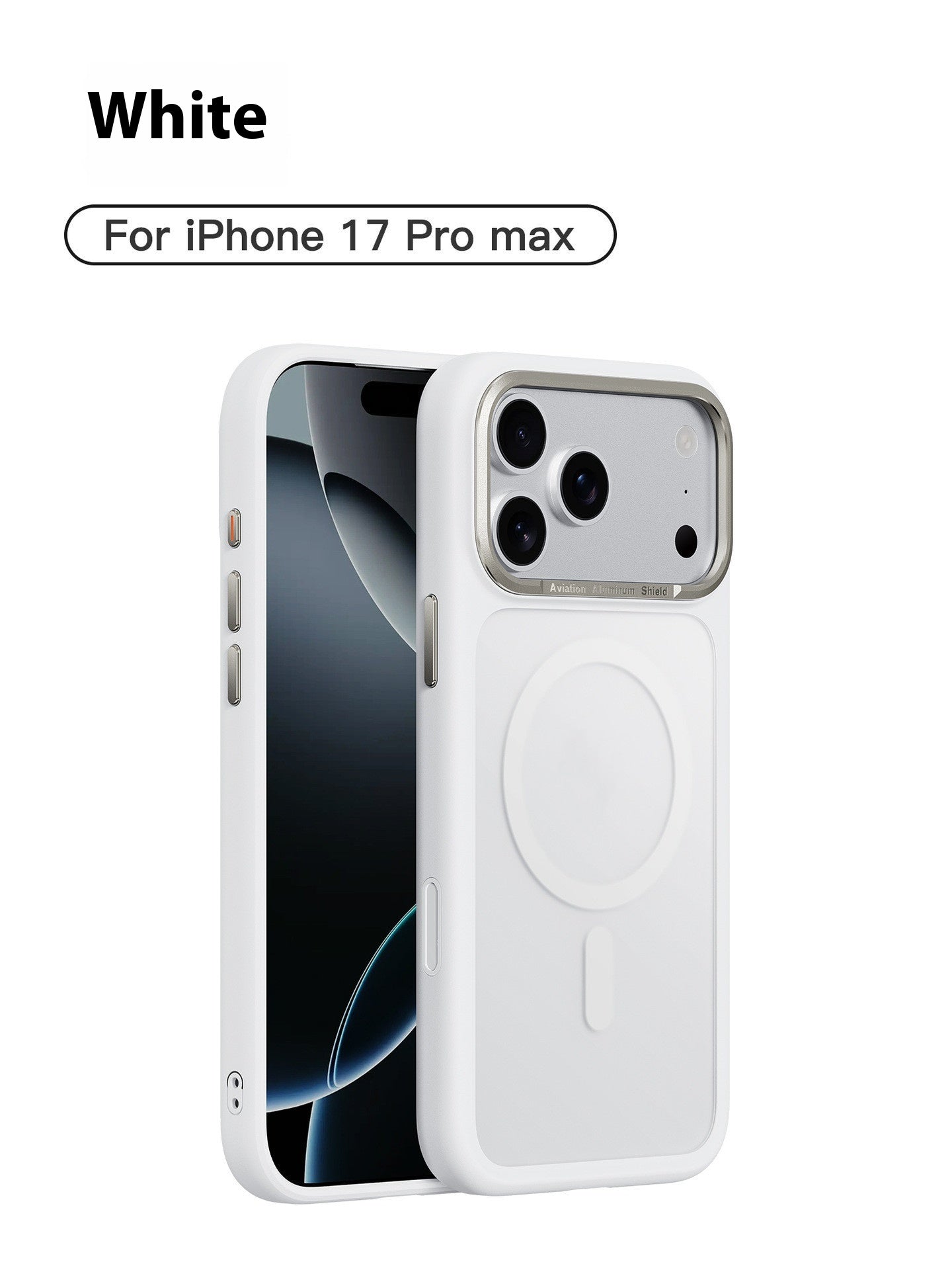 Boîtier de protection pour téléphone portable Shell anti-retour avec bouton magnétique gelé