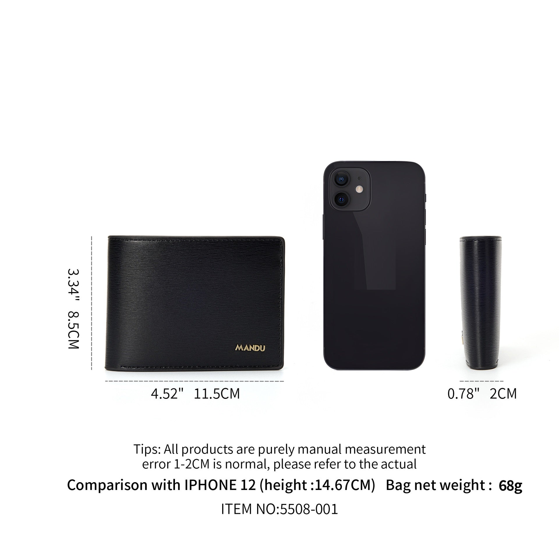 Couleur Solide Homme Grande Capacité Antivol Swiping Portefeuille multifonctionnel